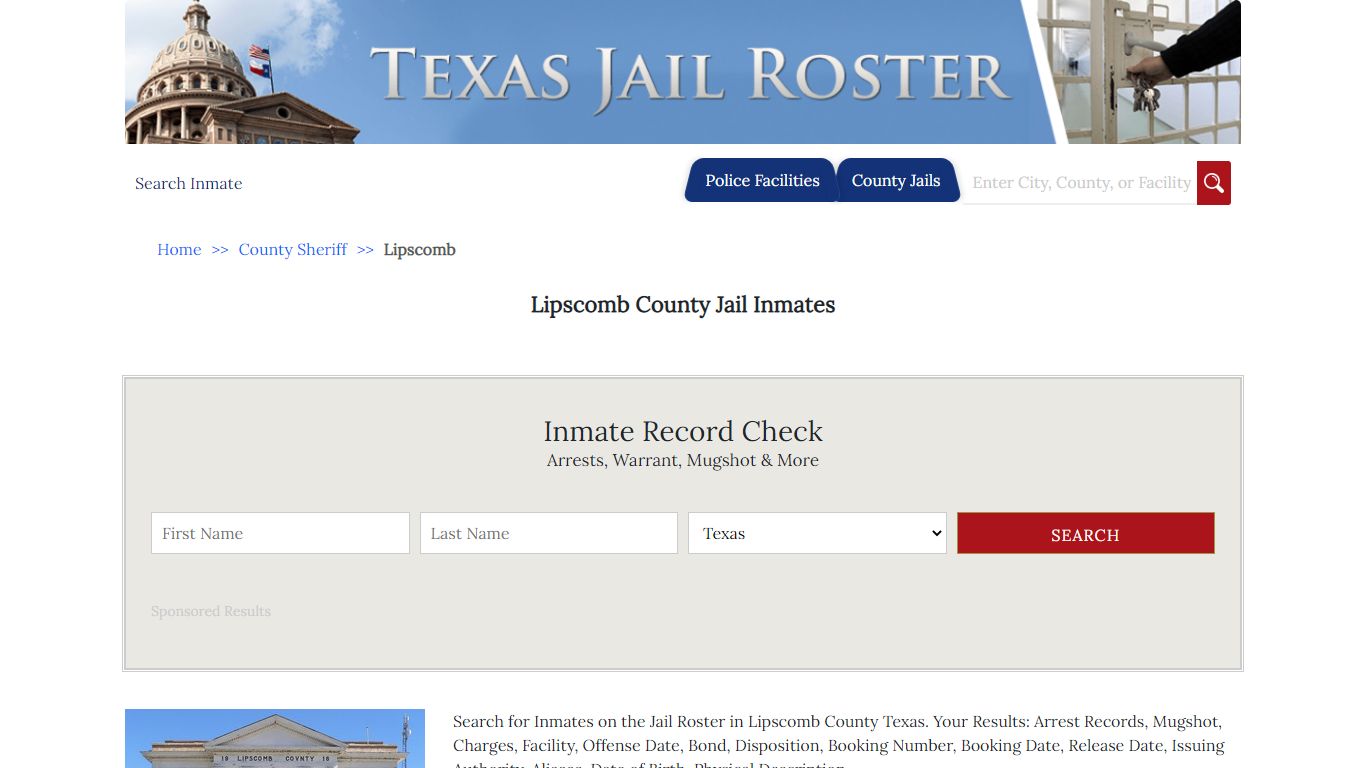 Lipscomb County Jail Inmates - Jail Roster Search